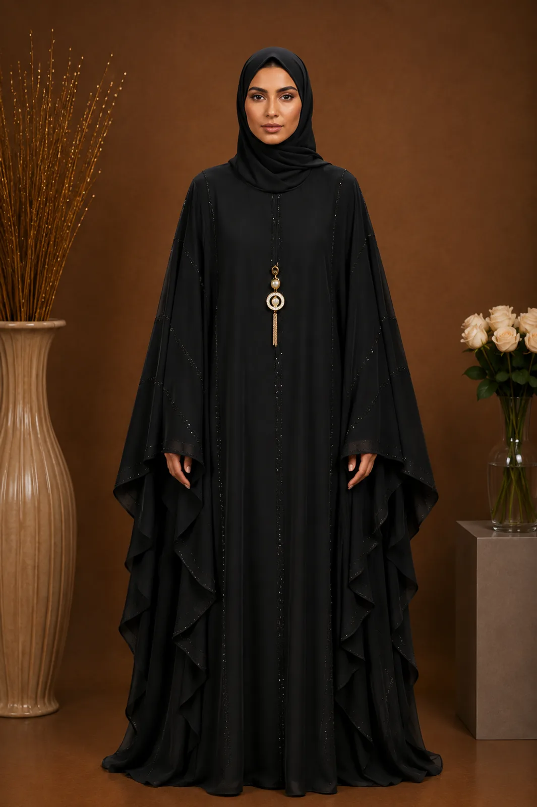 Dubai Tasal Kaftan fabric detail