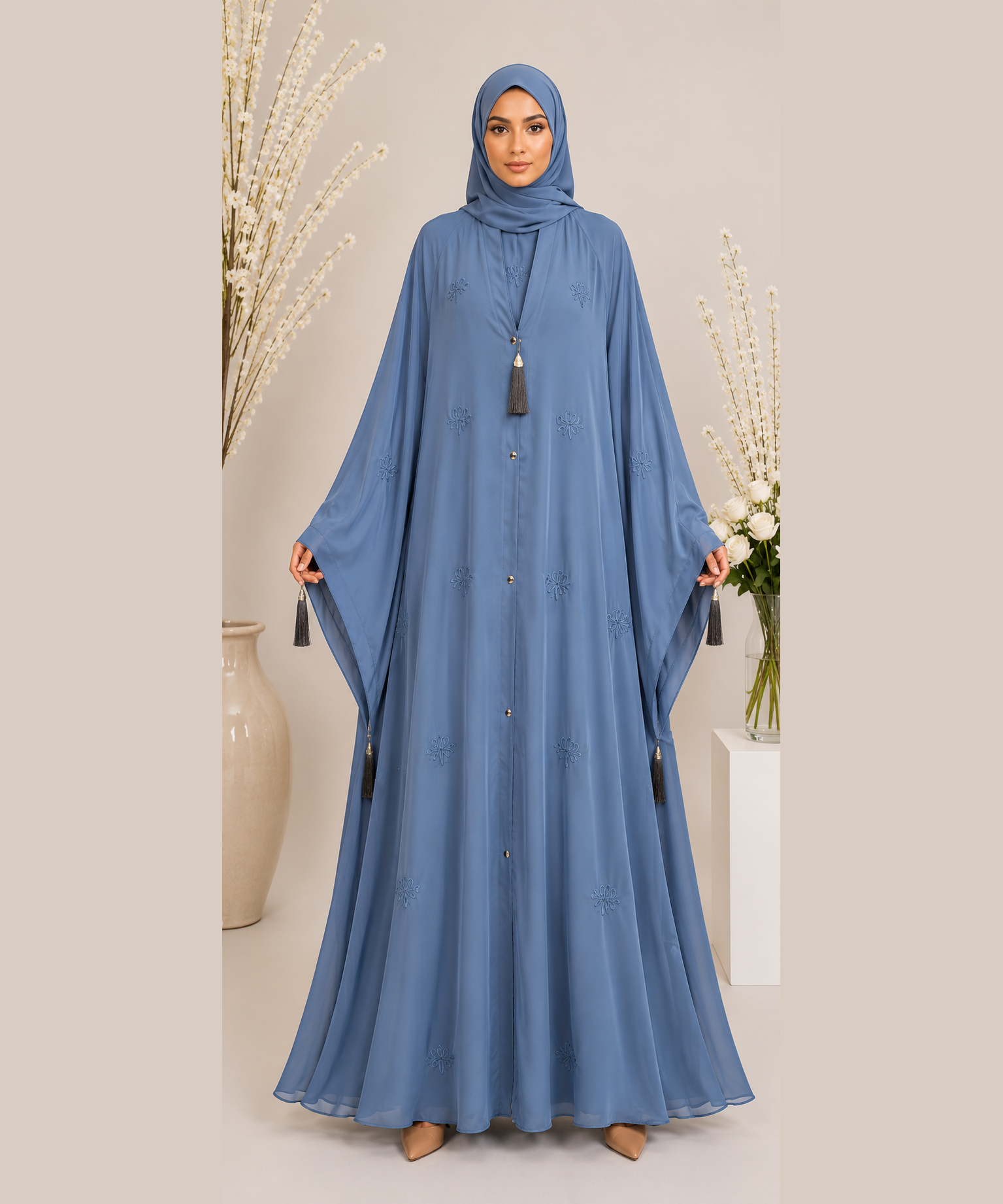 Stuff Nida Fabric - Full Flair 220 - Denim Blue